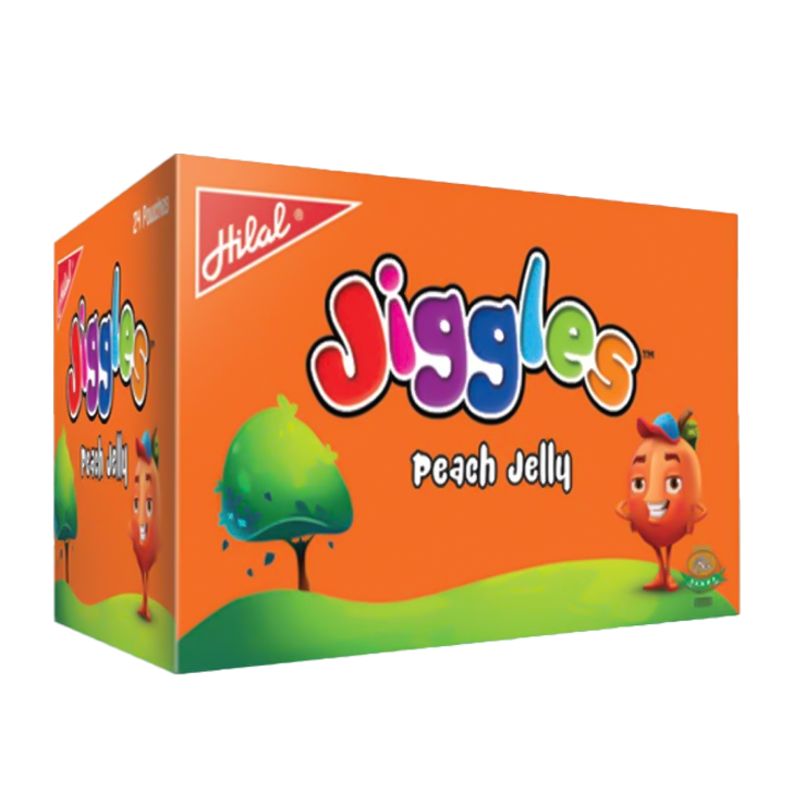 Hilal Jiggles Peach Jelly 310gm 24pcs