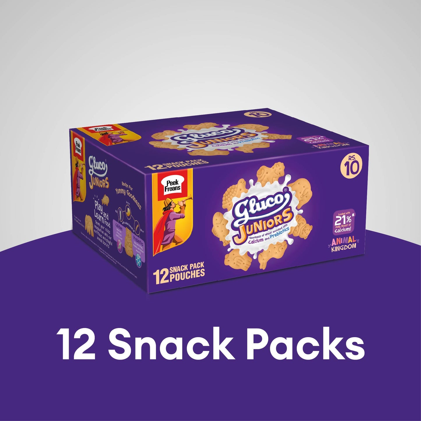 Peek Freans Gluco Junior Biscuit - Snack Pack of 12