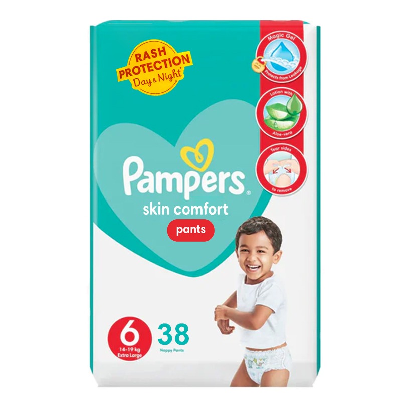 Pampers Baby Pants Extra Large Size 6 (14-19kg), 38 Counts