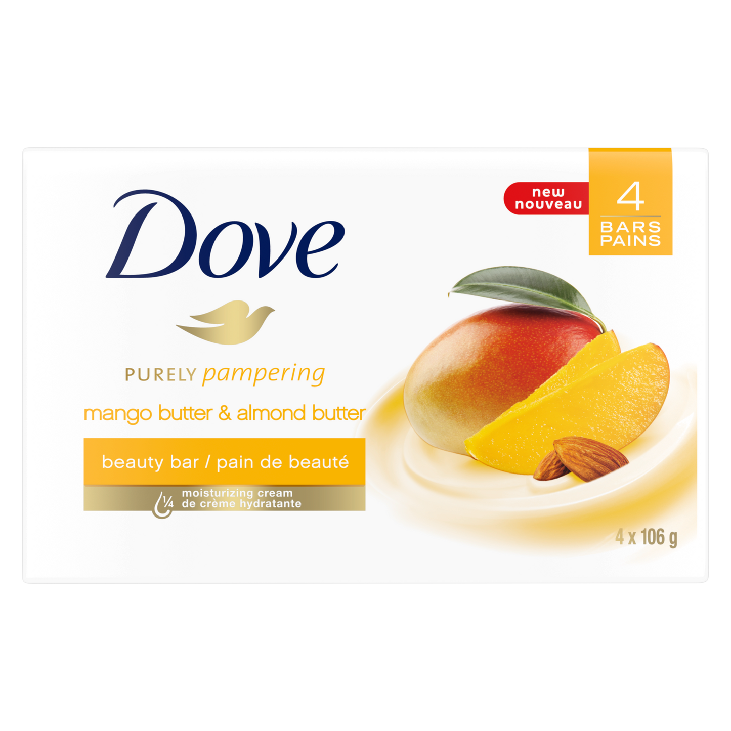 Dove Purely Pampering Mango Butter Beauty Bar Soap 106 gm