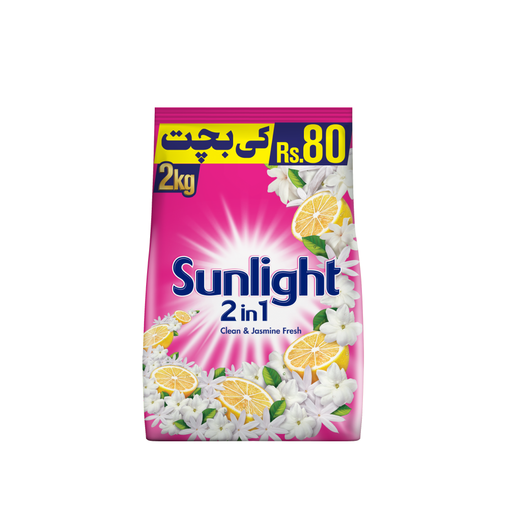 Sunlight 2in1 Washing Powder Pink 2KG (Clean & Jasmine Fresh)