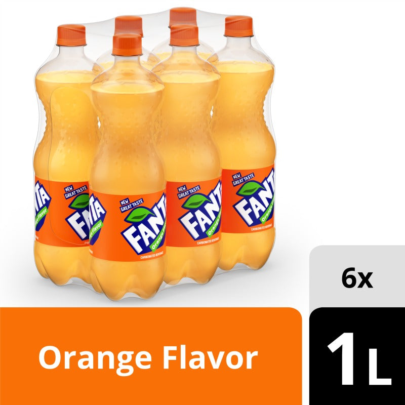 Fanta Pet Bottles 1 Litre 6-Pcs Case