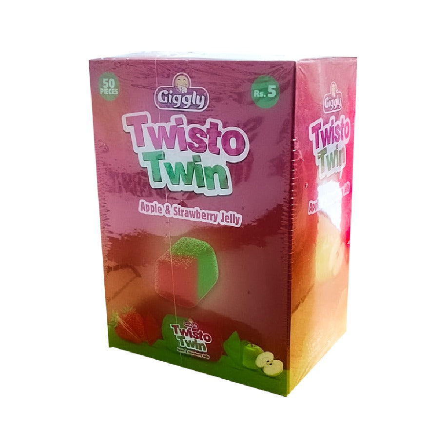 Giggly Twisto Twin Apple & Strawberry Jelly Box