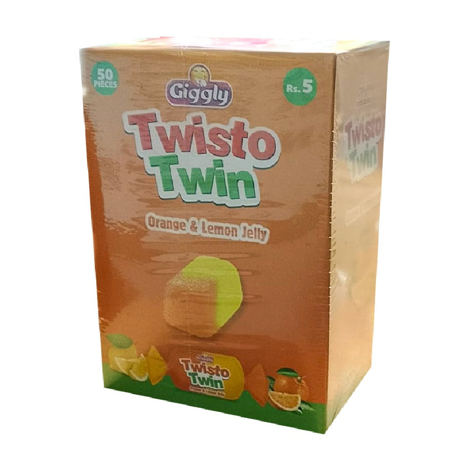 Giggly Twisto Twin Orange & Lemon Jelly Box