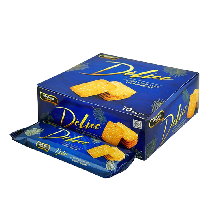 Bisconni Delice Coconut Biscuits, 10-Pack