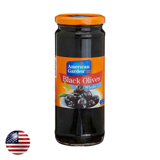 American Garden Olives Black Pitted 450gm