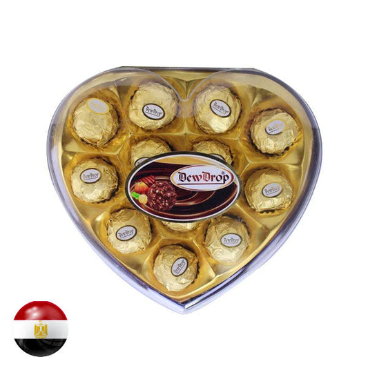 DewDrop Chocolate 150 GM Heart Golden