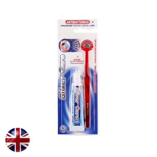 Silver Care Tongue Brush And Gel