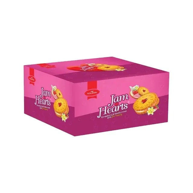 Kolson Jam Hearts Biscuit Strawberry&Vanilla Snack Pack