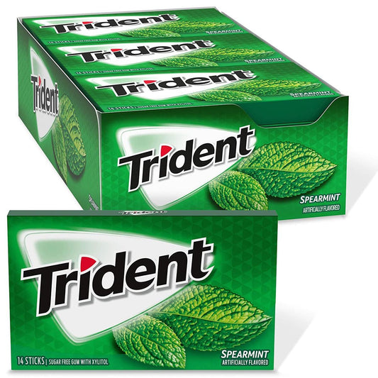 Trident Spearmint Sugar Free Gum  28 gm