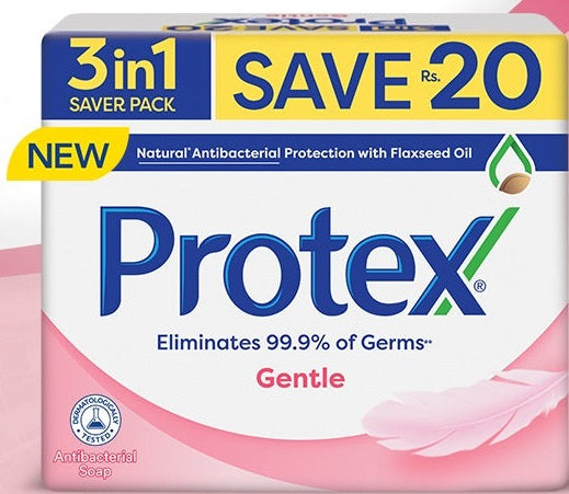 Protex Bar Soap Gentle 3 in 1 Saver Pack 130gm