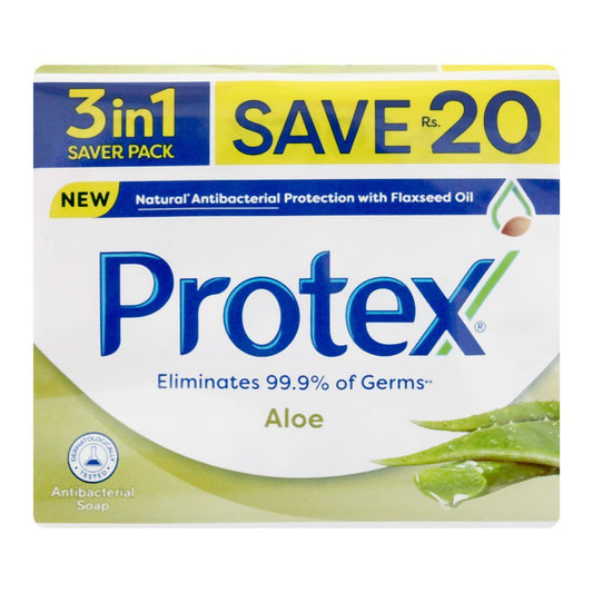 Protex Bar Soap Aloe 3 in 1 Saver Pack 130gm