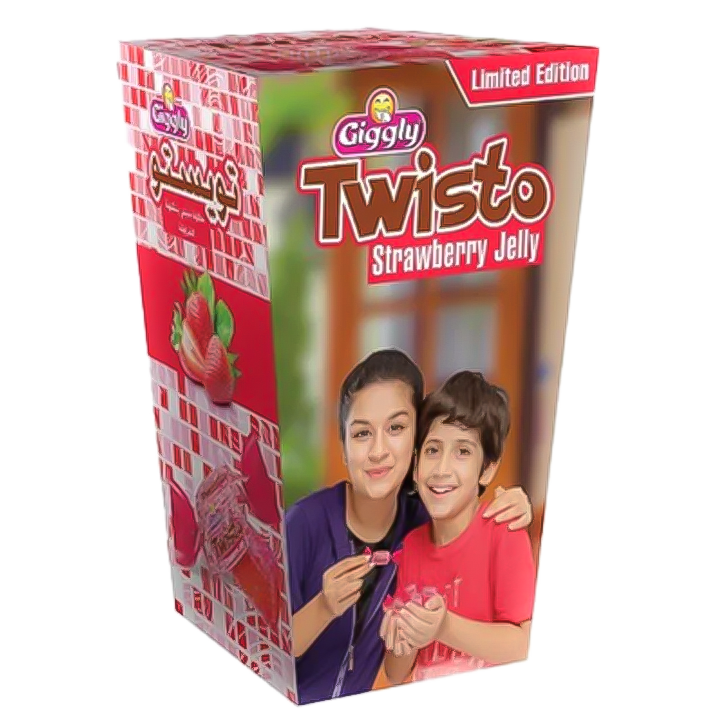 Giggly Twisto Strawberry Flavour Jelly Box