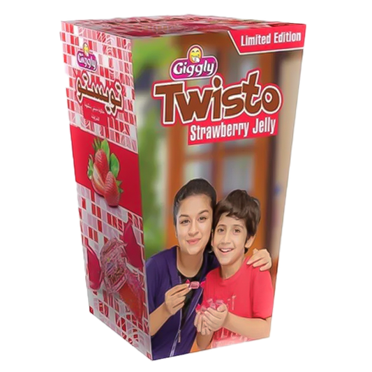 Giggly Twisto Strawberry Flavour Jelly Box