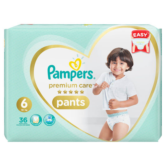 Pampers Premium Care Diaper Pants Junior Plus Size 6, 36 Counts