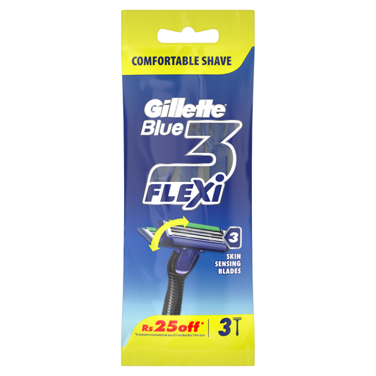 Gillette Blue 3 Flexi Shaving Razor Bag of 3