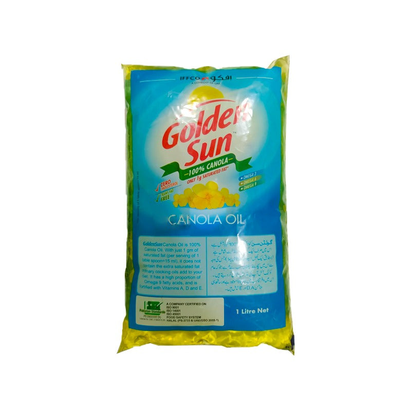 Golden Sun Canola Oil Pouch 1 Litre