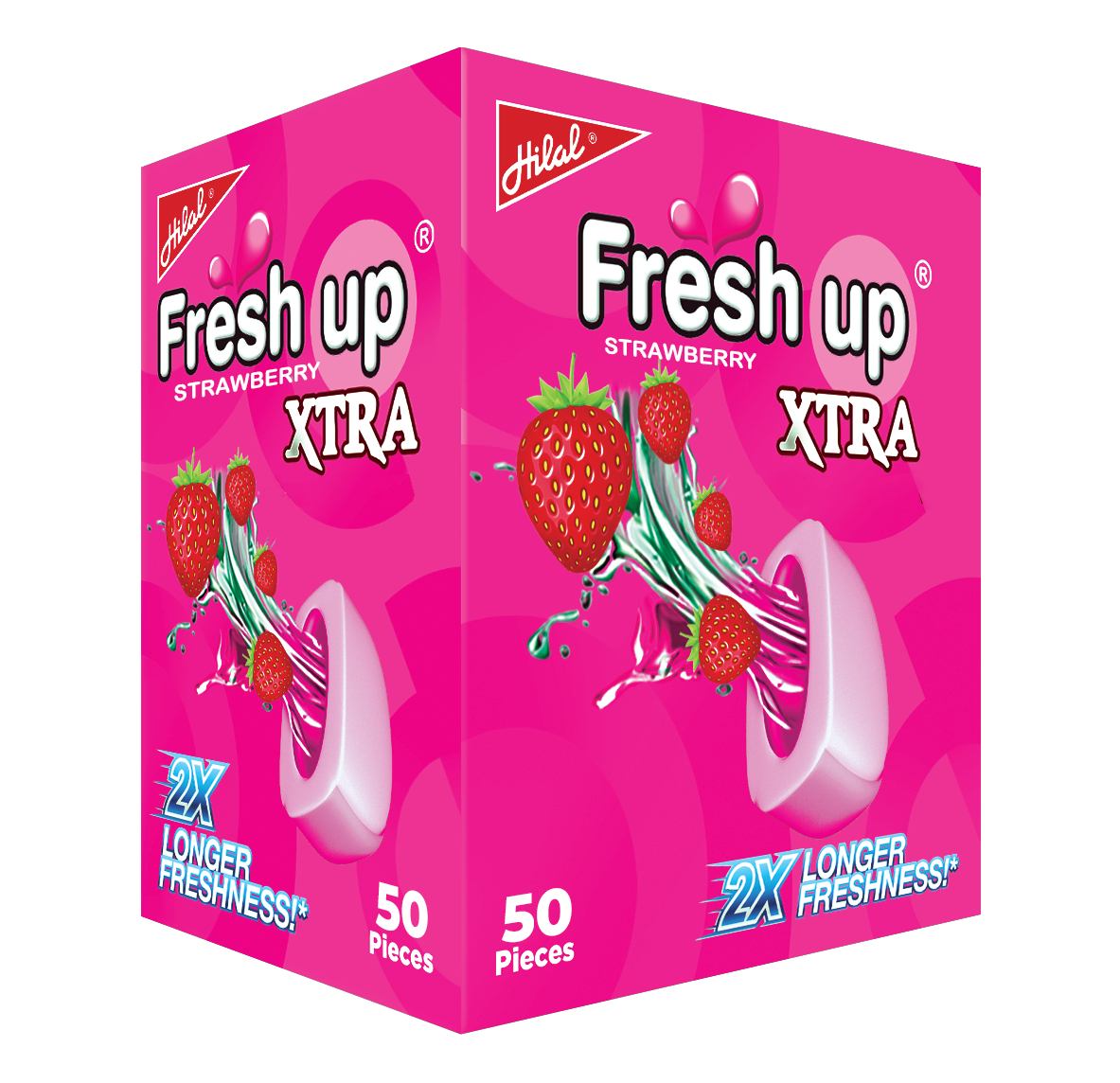 Hilal Fresh Up Strawberry (Box) 50Pcs