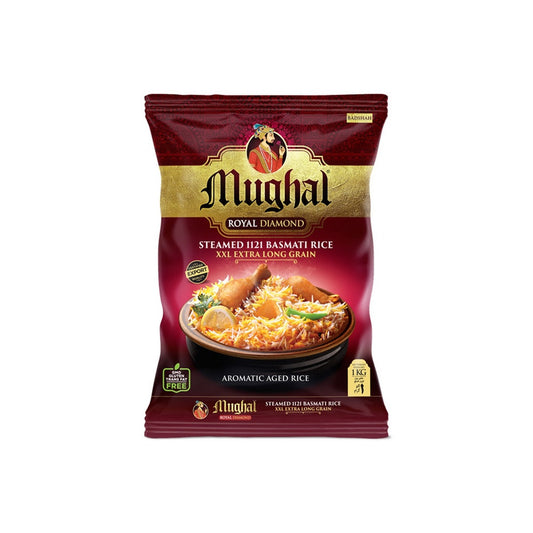 Mughal Royal Diamond Steamed 1121 Basmati Rice, 1kg