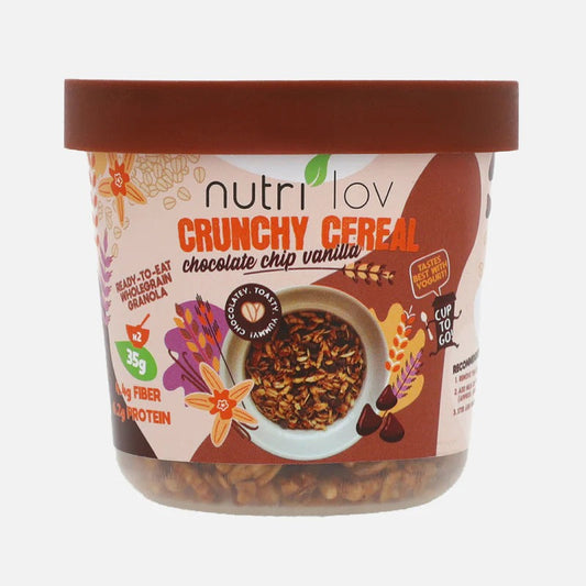 Nutri lov Crunchy Cereal Chocolate Chip Vanilla 70g Cup