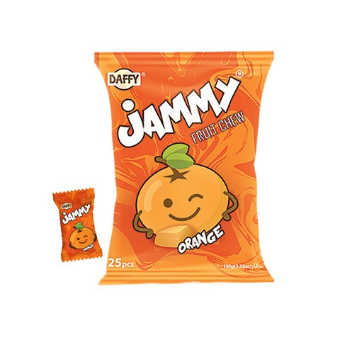 Daffy Jammy Fruit Chew Orange 25 pcs Pouch