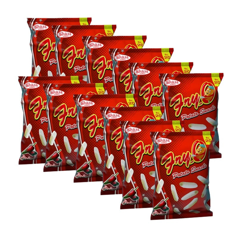 Shahi FryO Patato Snacks Spicy Rs 20 12pcs Pack