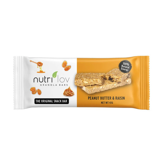 Nutri Lov Granola Bars, Peanut Butter & Raisin, Instant Protein, 40g