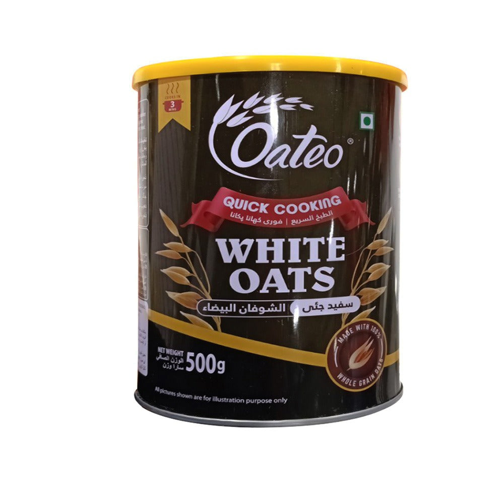 Oateo Quick Cooking White Oats, 500g