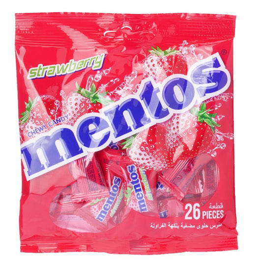 Mentos Strawberry Chewy Candy 26 pcs Pouch