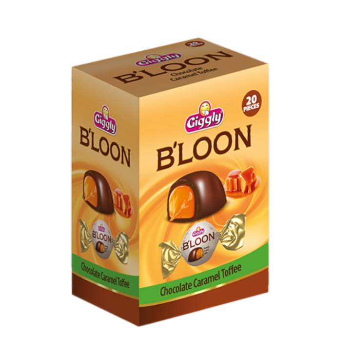 Giggly Bloon Chocolate Caramel Toffee- 20 Pcs Box