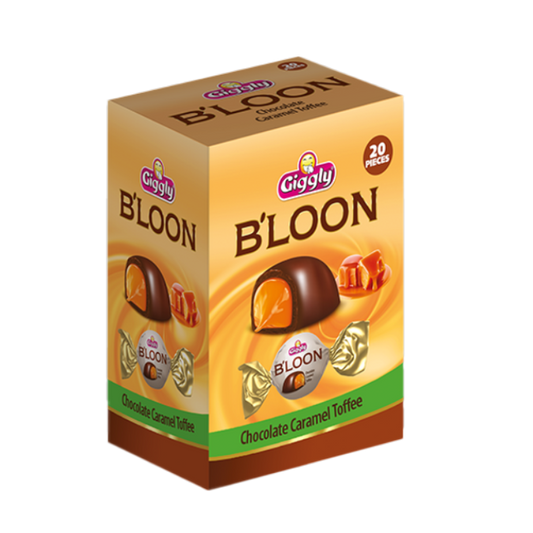 Giggly Bloon Chocolate Caramel Toffee- 20 Pcs Box